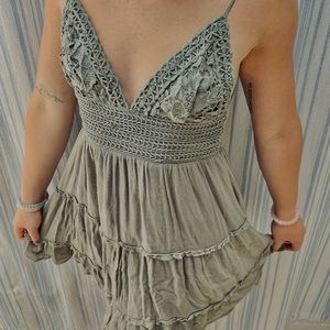 Sage Lace Sundress